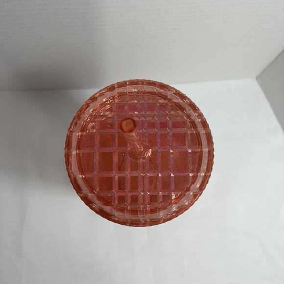 NWTStarbucks Holiday 2021 Iridescent Rose Gold Jewel Cold Cup Tumbler 24oz Venti - Picture 3 of 7